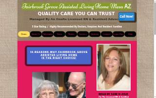 Fairbrook Grove Assisted Living Home Mesa AZ website