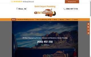 Gold Canyon Plumbing website