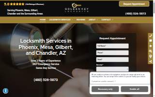 Golden Key Locksmith website