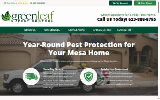 Greenleaf Pest Control of Mesa website