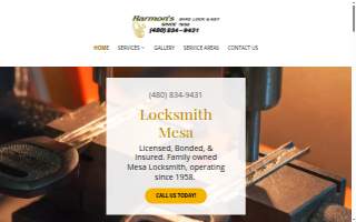Harmon's Safe Lock and Key website