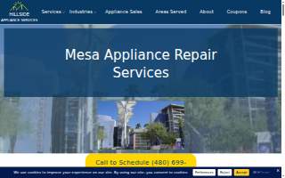Hillside Appliance Services website