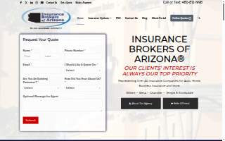 Insurance Brokers of Arizona website