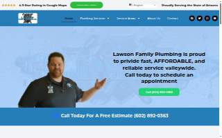Lawson Family Plumbing Inc. website