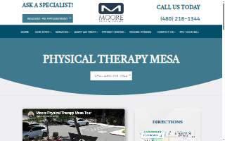 Moore Physical Therapy - Mesa website