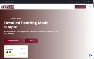 MTS Painting & Property Service, Inc. website