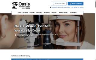 Oasis Vision Center website