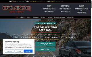Orlando Auto Body - Mesa website