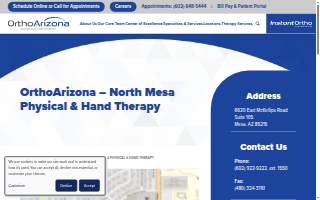 OrthoArizona Physical Therapy website