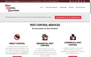 Pest Control Solutions website