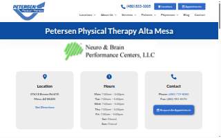 Petersen Physical Therapy website