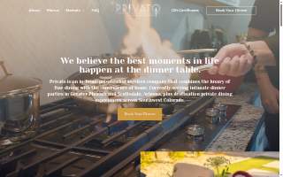 Privato In-Home Private Chef Services website