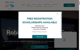Robin's Place ChildCare website