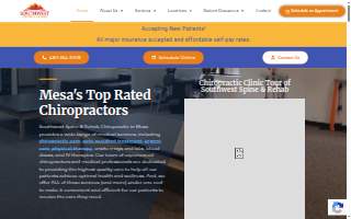 Southwest Spine & Rehab Chiropractic website
