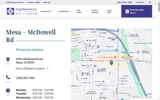 Southwestern Eye Center of Mesa website