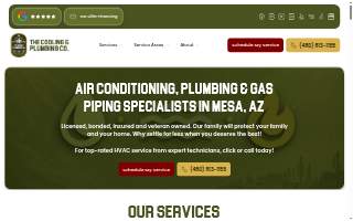 The Cooling & Plumbing Co website
