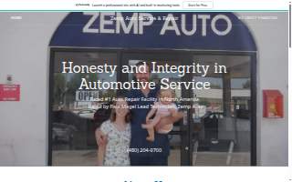 Zemp Auto website
