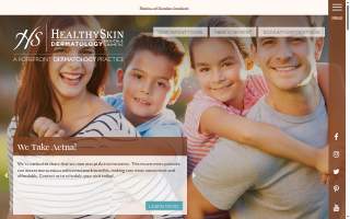 HealthySkin Medical and Cosmetic Dermatology website