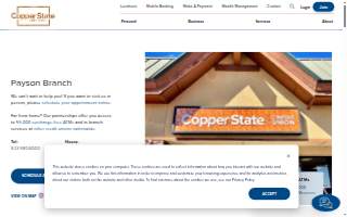 Copper State Credit Union of Payson website