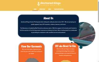 Anchored Kings Screen Printing website