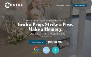 Choice Photo Booths AZ website