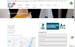 Classic Catering Ltd of Peoria website