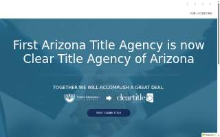 Clear Title Agency of Arizona website
