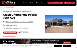 Crash Champions Collision Repair Peoria 75th Ave website