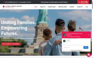 Global Hearts United Immigration Law of Peoria website
