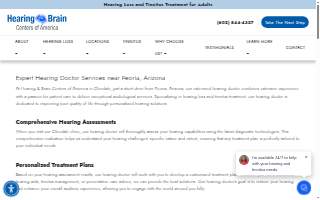 Hearing and Brain Centers of America - Glendale/Peoria Tinnitus Relief website