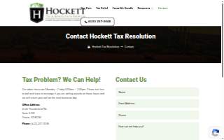 Hockett Tax & Tax Resolution website