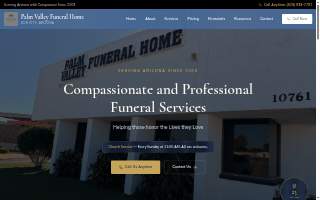 Palm Valley Funeral Home of Peoria website