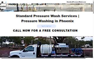 Standard Pressure Wash Services of Peoria website