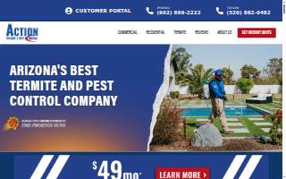 ACTION Termite & Pest Control of Phoenix website