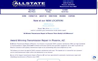 Allstate Transmission of Phoenix website