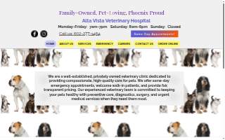 Alta Vista Veterinary Hospital website