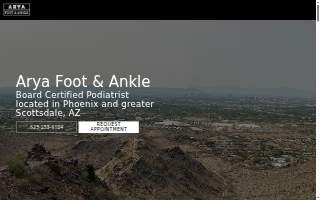 Arya Foot & Ankle website