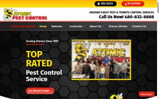 Atomic Pest Control of Phoenix website