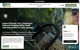 B&C Tree Services website