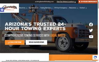 Barnett's Towing of Phoenix website