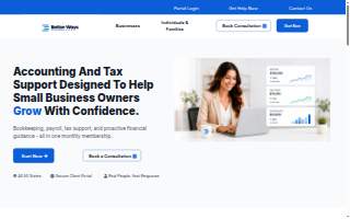 Better Ways Accounting & Tax website