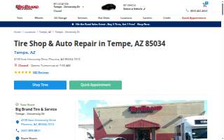 Big Brand Tire & Service of Phoenix website