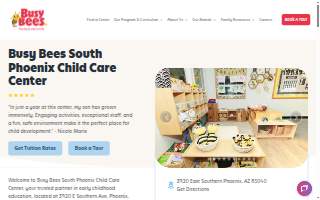 Busy Bees South Phoenix Child Care Center website
