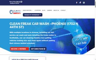 Clean Freak Car Wash of Phoenix website