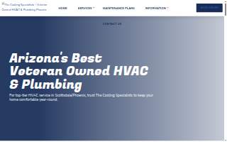 Cooling Specialists of Phoenix website