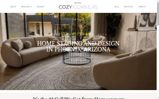 Cozy Corners Home Staging and Design of Phoenix website