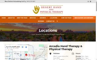 Desert Hand and Physical Therapy of Phoenix website