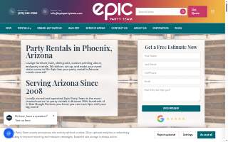 Epic Party Team website