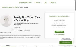 Family First Vision Care - Desert Ridge website