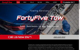 FortyFive Tow website